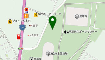 千葉県総合スポーツセンター軟式野球場の地図画像