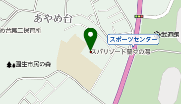 スパリゾート蘭々の湯の地図画像