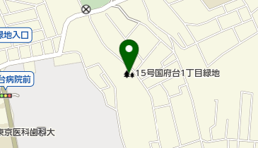 15号国府台1丁目緑地の地図画像