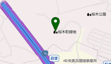 桜木町緑地の地図画像