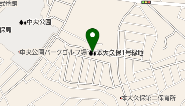 本大久保1号緑地の地図画像