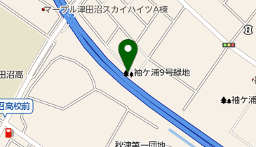 袖ケ浦9号緑地の地図画像