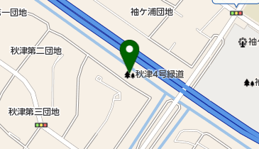 秋津4号緑道の地図画像