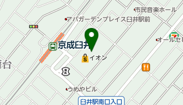 イオン臼井店の地図画像