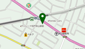 ゆず庵松戸秋山店の地図画像