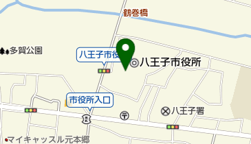 八王子市役所の地図画像