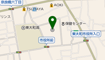 東大和市役所の地図画像