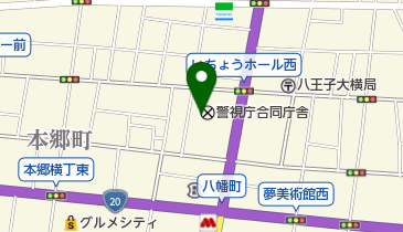 警視庁第九方面本部の地図画像