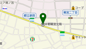 中野鷺宮北郵便局の地図画像