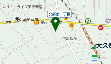 東京法務局新宿出張所の地図画像