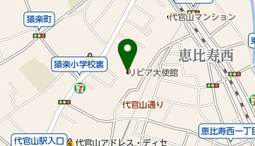 リビア大使館の地図画像