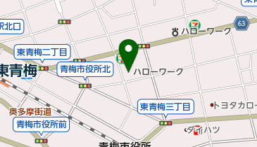 ハローワーク青梅の地図画像