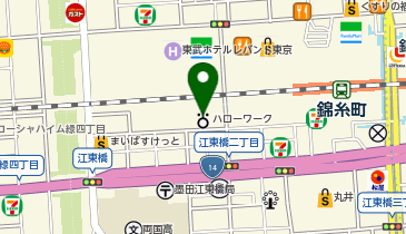 ハローワーク墨田の地図画像