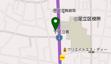 足立消防署の地図画像