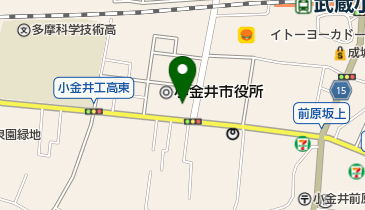 小金井消防署の地図画像