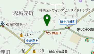 牛込消防署の地図画像