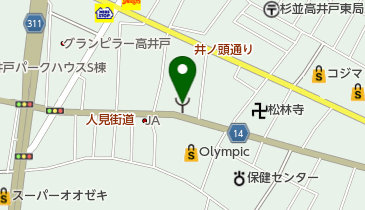 杉並消防署高井戸出張所の地図画像