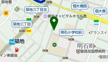 京橋消防署築地出張所の地図画像