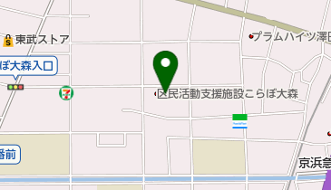 大田区区民活動支援施設こらぼ大森の地図画像