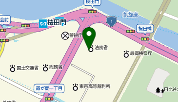 国立国会図書館支部法務図書館の地図画像