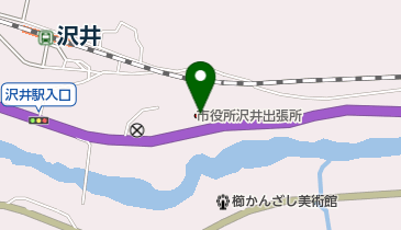 青梅市沢井図書館の地図画像