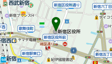 新宿区立中央図書館区役所内分室の地図画像