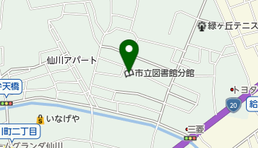 調布市立図書館緑ヶ丘分館の地図画像
