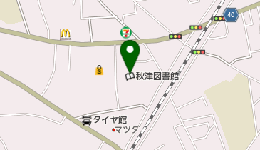 東村山市立秋津図書館の地図画像