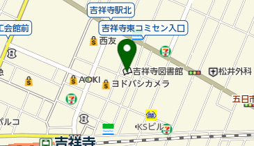 武蔵野市立吉祥寺図書館の地図画像