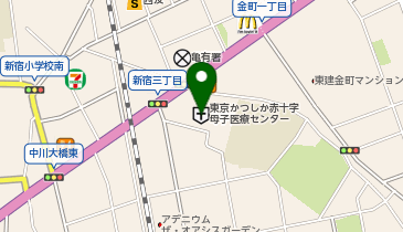 葛飾区立にいじゅく地区図書館の地図画像