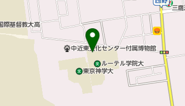 ルーテル学院大学図書館の地図画像