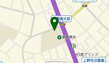 多摩美術大学上野毛図書館の地図画像