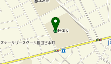 日本体育大学図書館の地図画像