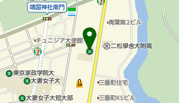 二松学舎大学附属図書館の地図画像