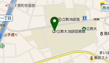立教大学池袋図書館の地図画像