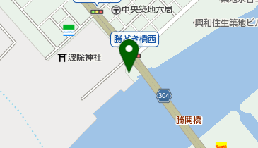 かちどき橋の資料館の地図画像