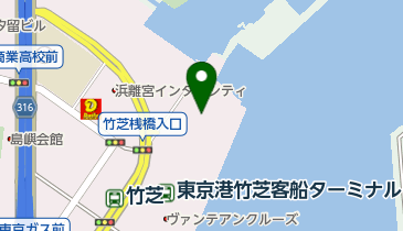 ニューピアホールの地図画像