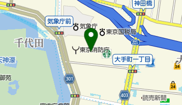 日経ホールの地図画像