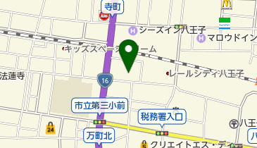 キクヤ八王子中央ホールの地図画像