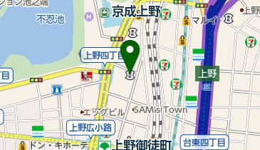 朝日信用金庫上野支店の地図画像