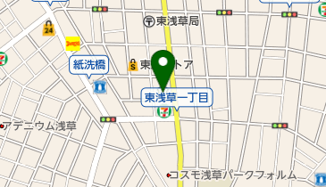 城北信用金庫東浅草支店の地図画像