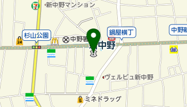 西京信用金庫中野支店の地図画像