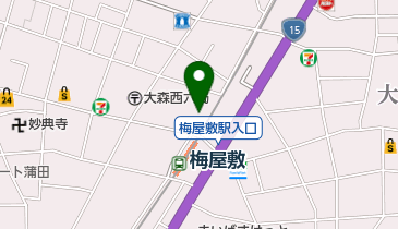 さわやか信用金庫梅屋敷出張所の地図画像