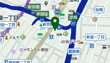 城南信用金庫銀座支店の地図画像