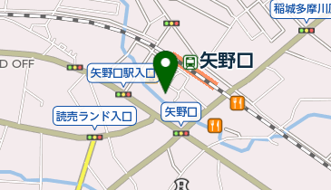 多摩信用金庫稲城矢野口支店の地図画像