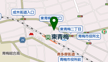 みずほ銀行東青梅支店の地図画像