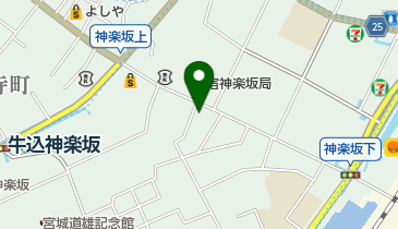 三菱UFJ銀行神楽坂支店の地図画像