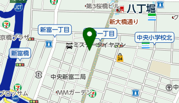 三菱UFJ銀行新富町支店の地図画像