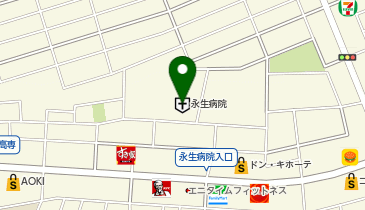 永生会永生病院の地図画像