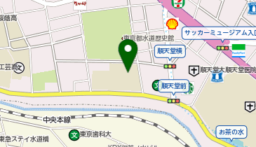私立順天堂大学の地図画像
